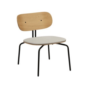 Curious Lounge Chair Eg/Sort White Sands
