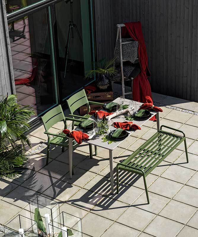 Sonnac Bænk 51x124 cm Moss Green Brafab