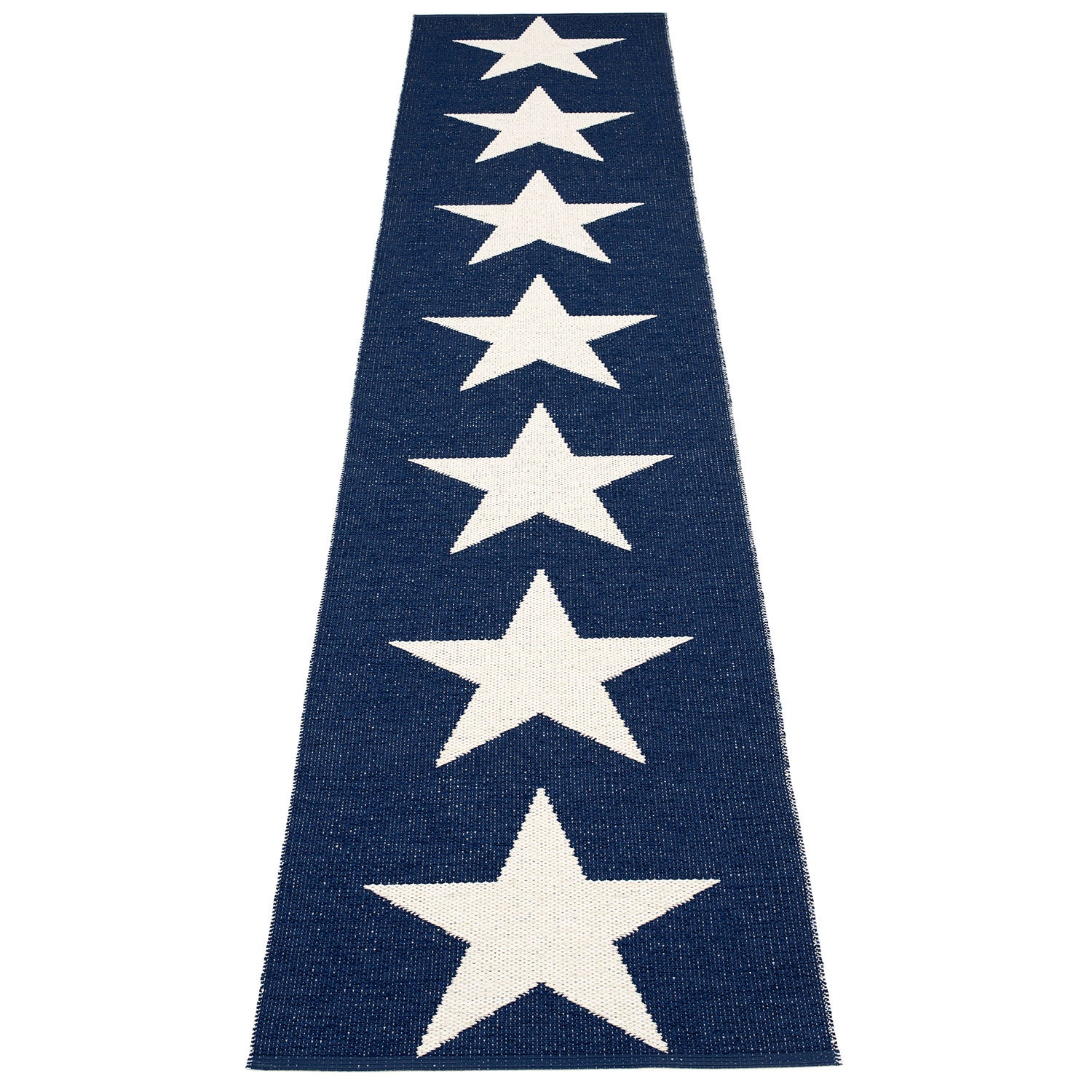 Pappelina, Viggo tæppe 70x350 cm one dark blue / vanilla