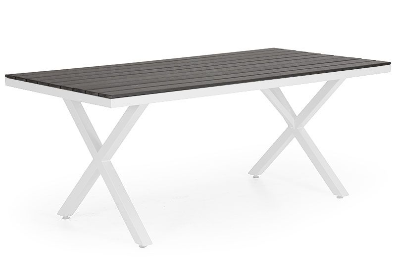 Leone Spisebord 100x200 cm Hvid/Grå Brafab