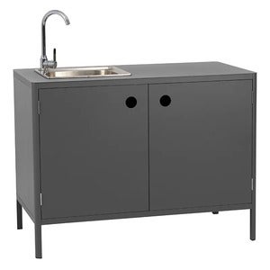 Kelia udekøkken   med vask og vandhane antracit Antracit