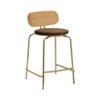 Curious Lav Barstol Eg/Messing Teddy Brown
