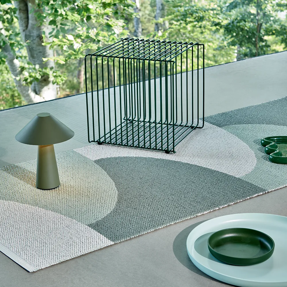 Hill tæppe Army/Misty Mint/Fossil Grey 70 x 270cm