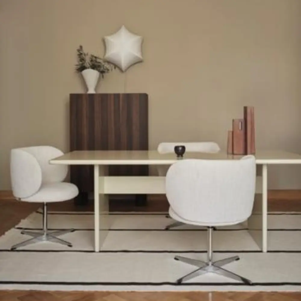 Calm Kelim Tæppe  200x300 cm - Off-white/Coffee