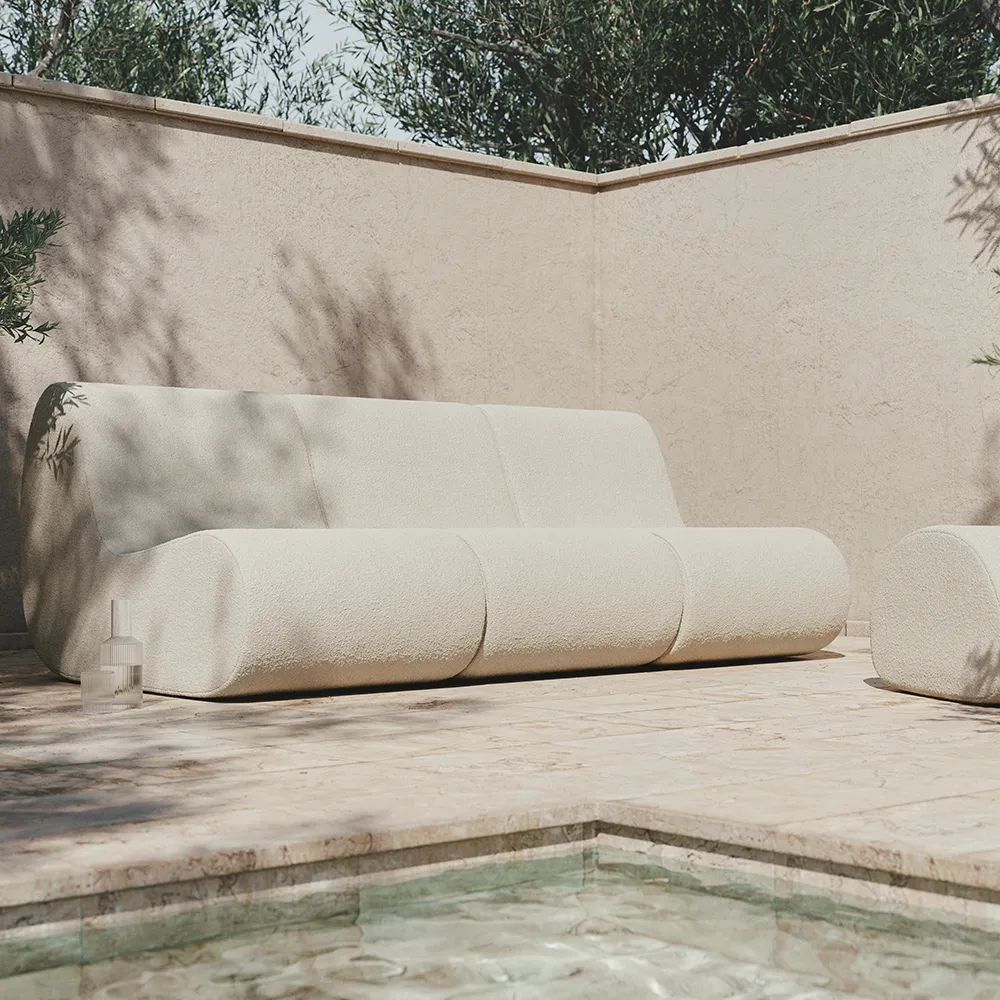 Rouli Lænestol Bouclé Off-white