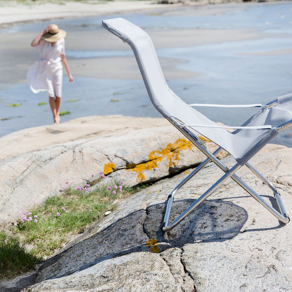 Fiesta hvilestol navy aluminium