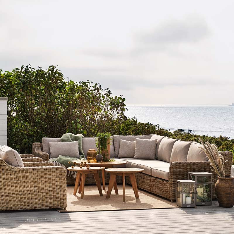 Glendon Hjørnedel Rustik Polyrattan Brafab