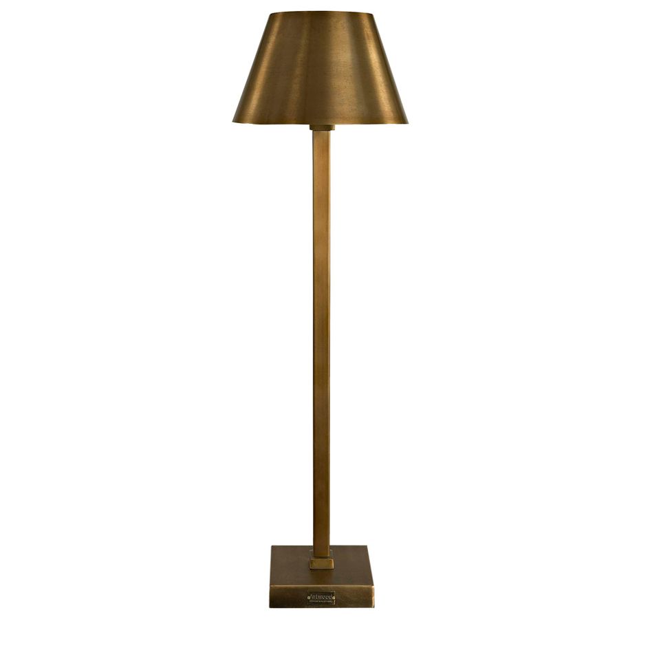 Graz Bordlampe Antique Brass Artwood