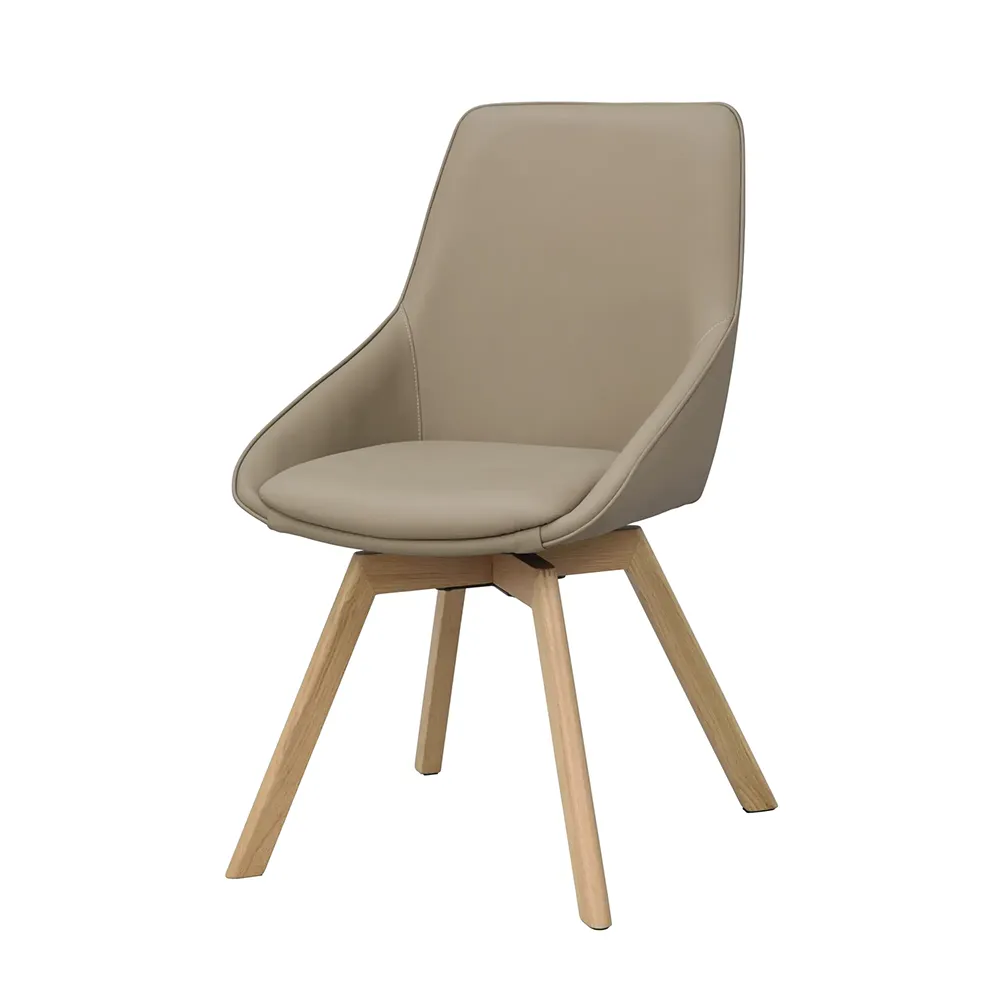 Rowico Home, Alison stol beige læder/egeben