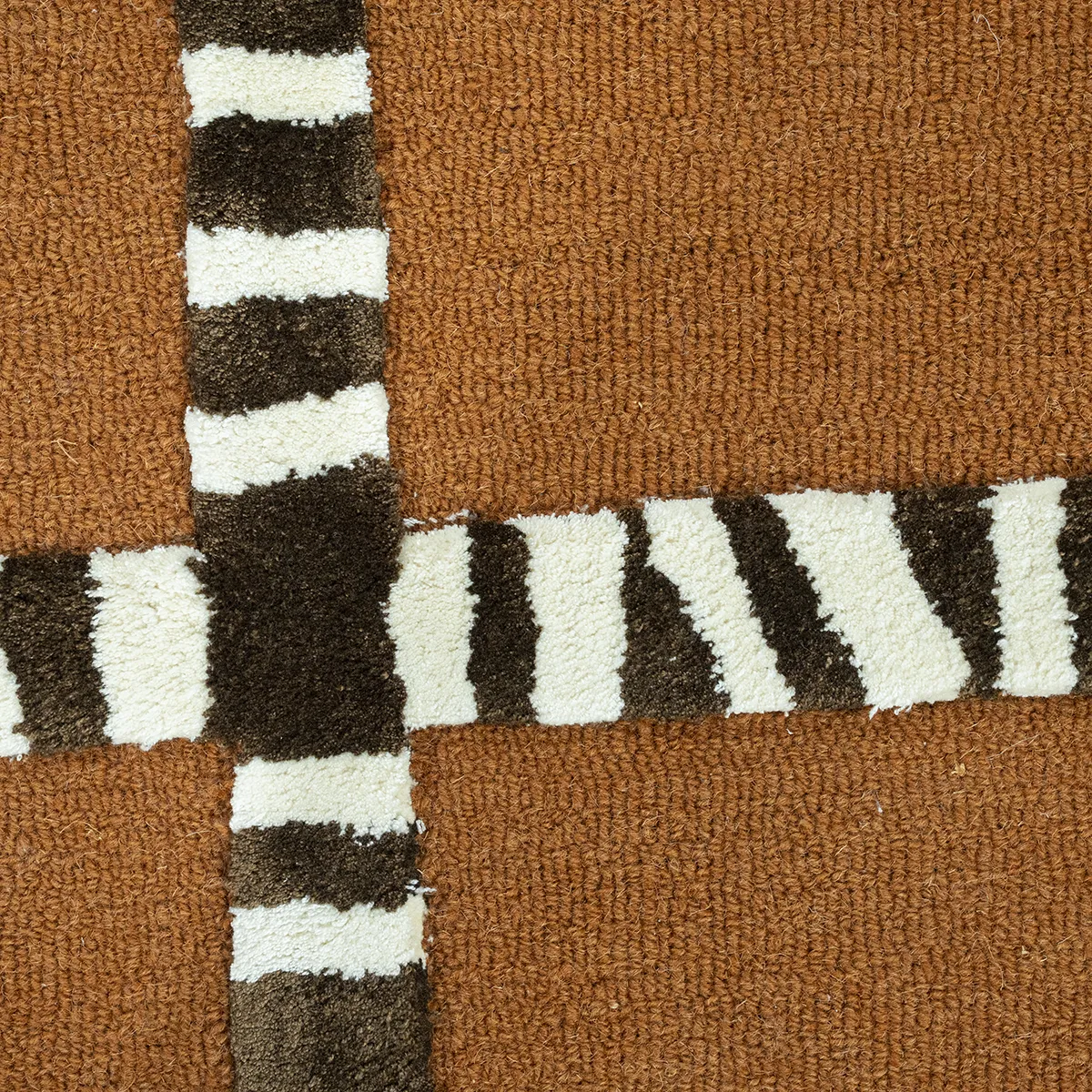 Håndvævet tæppe StripeScape 290x190 cm Caramel