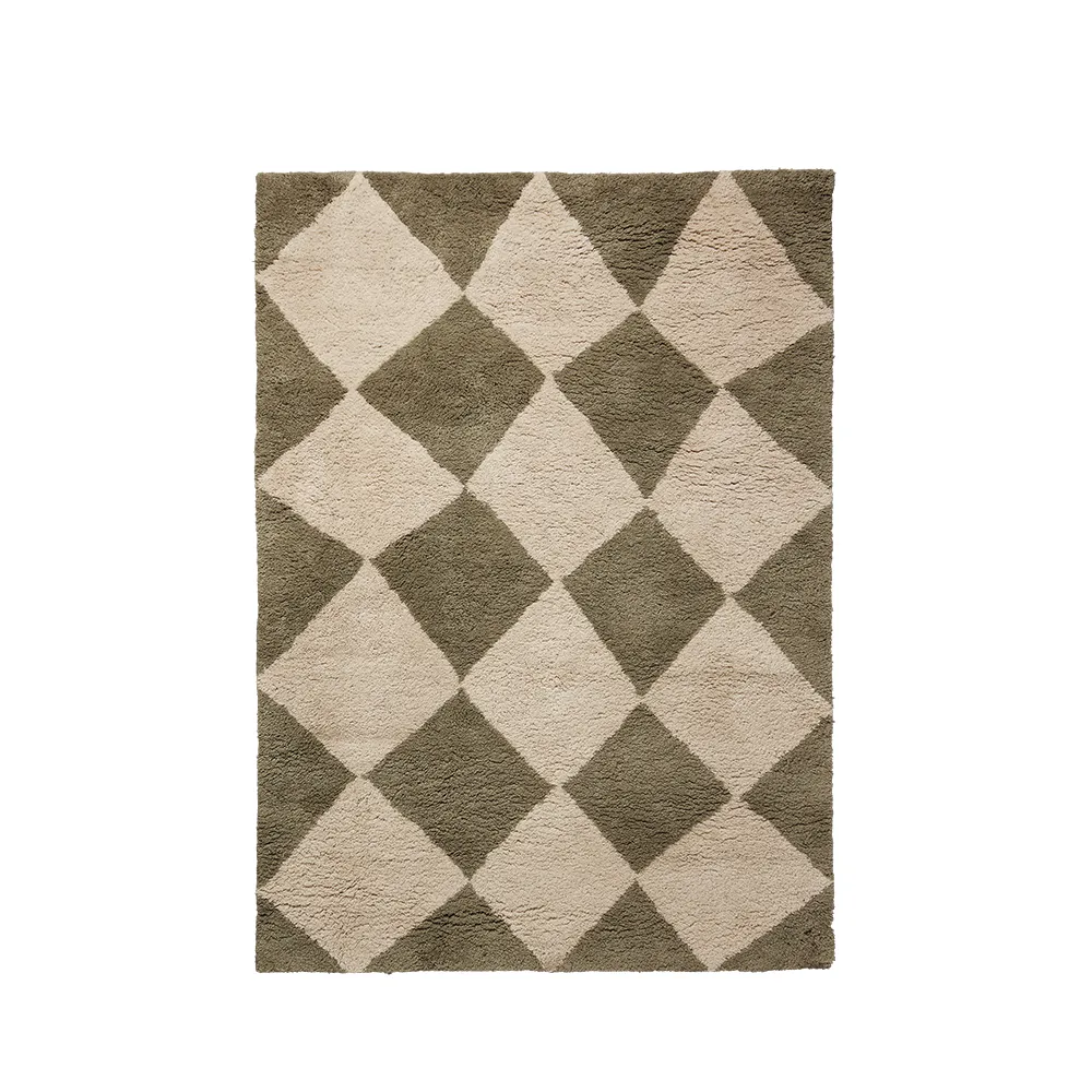 Ferm Living, Håndtuftet Uldtæppe Tilt 140x200 cm