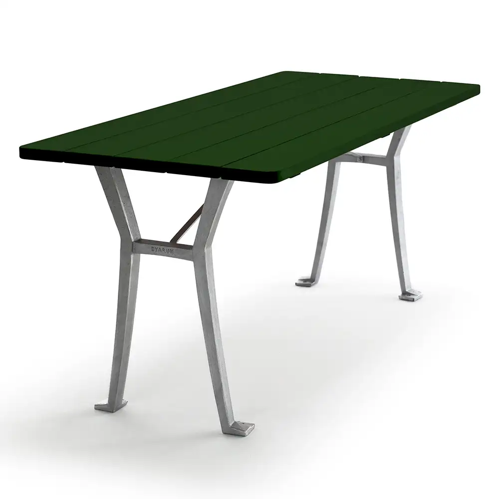 Byarums Bruk, Lessebo bordstativ: natur / bordplade: grønlakeret fyrretræ