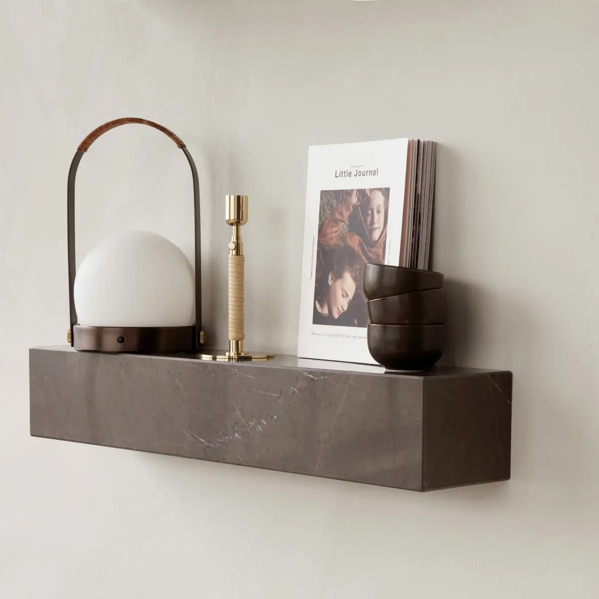 Plinth Hylde Marmor Grå Kendzo
