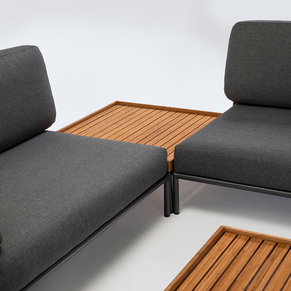 Level endestykke højre gråt aluminium