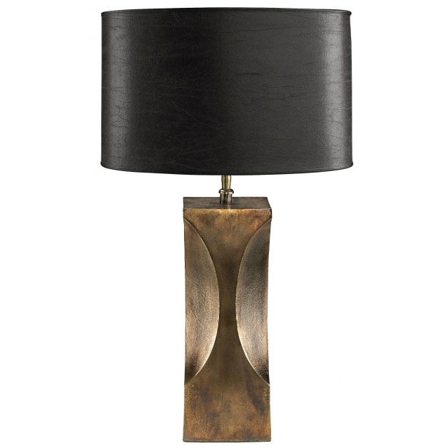 Vezzani Bordlampe Antique Brass Artwood