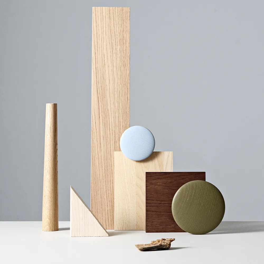 Dots Wood Ø6,5 cm - Light Blue