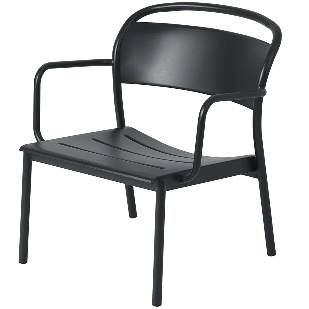 Muuto, Linear Steel Lænestol Anthracite Black