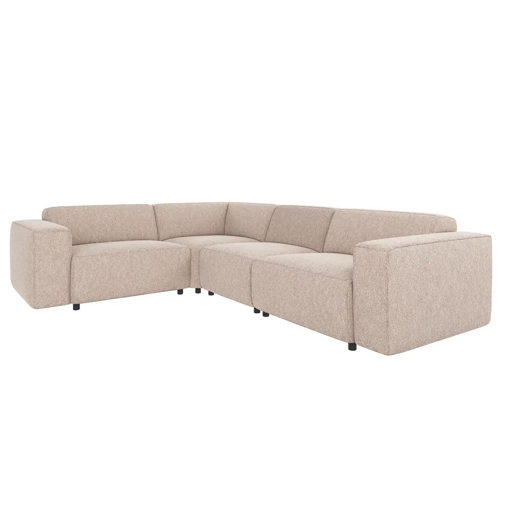 Hjørnesofa Rowico Willard lysebeige modulopbygget nordisk design med koldskumskomfort