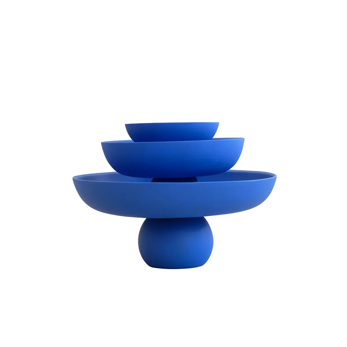 Håndmalet dekorationsskål Baburu Medio Marrakech Blue Ø 30 cm