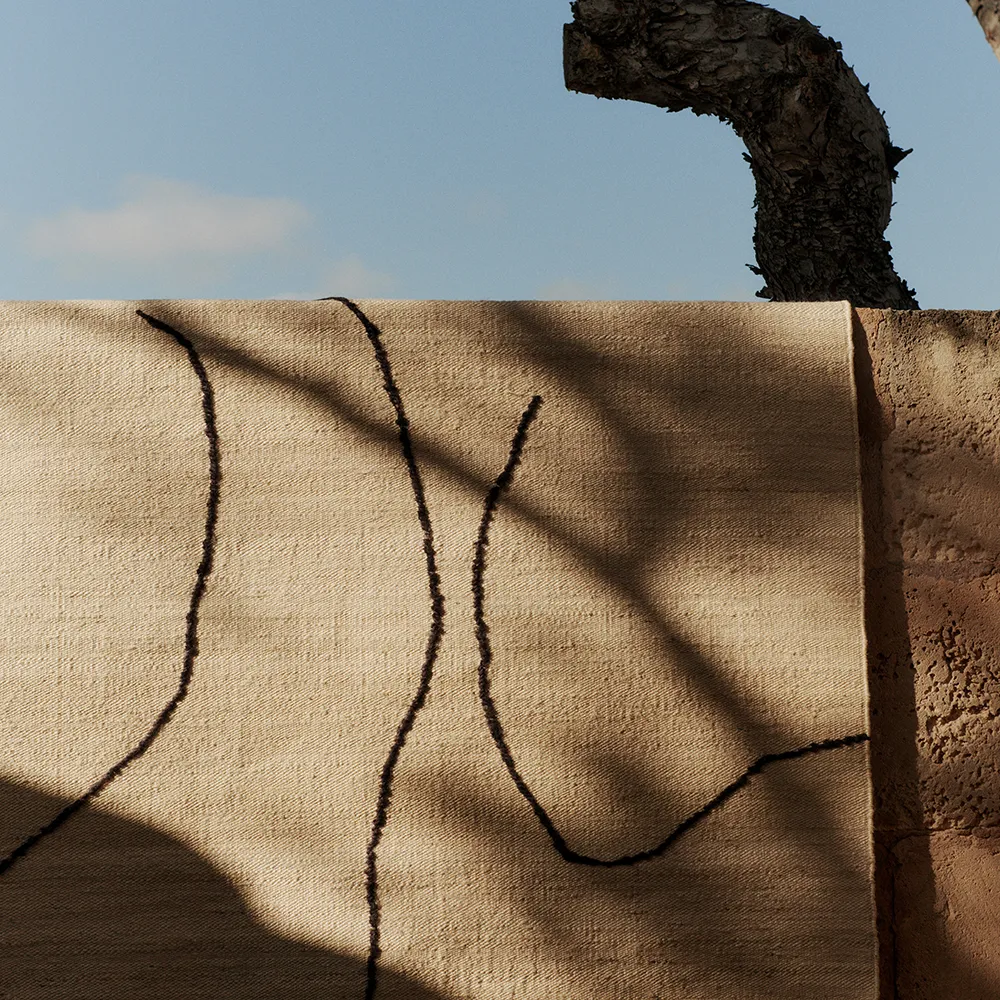 Håndvævet Tæppe i Jute Gesso Off-White 140x200 cm