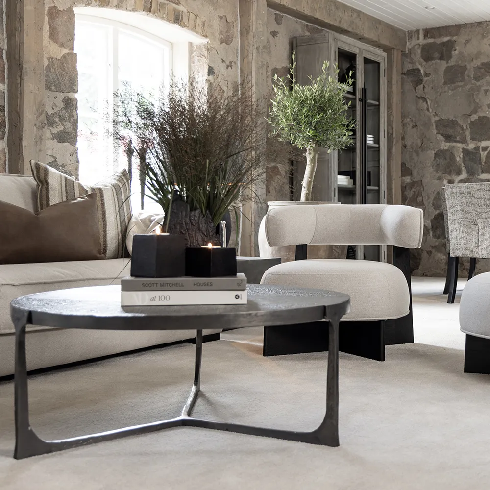 Porto stoflænestol Hailey shell