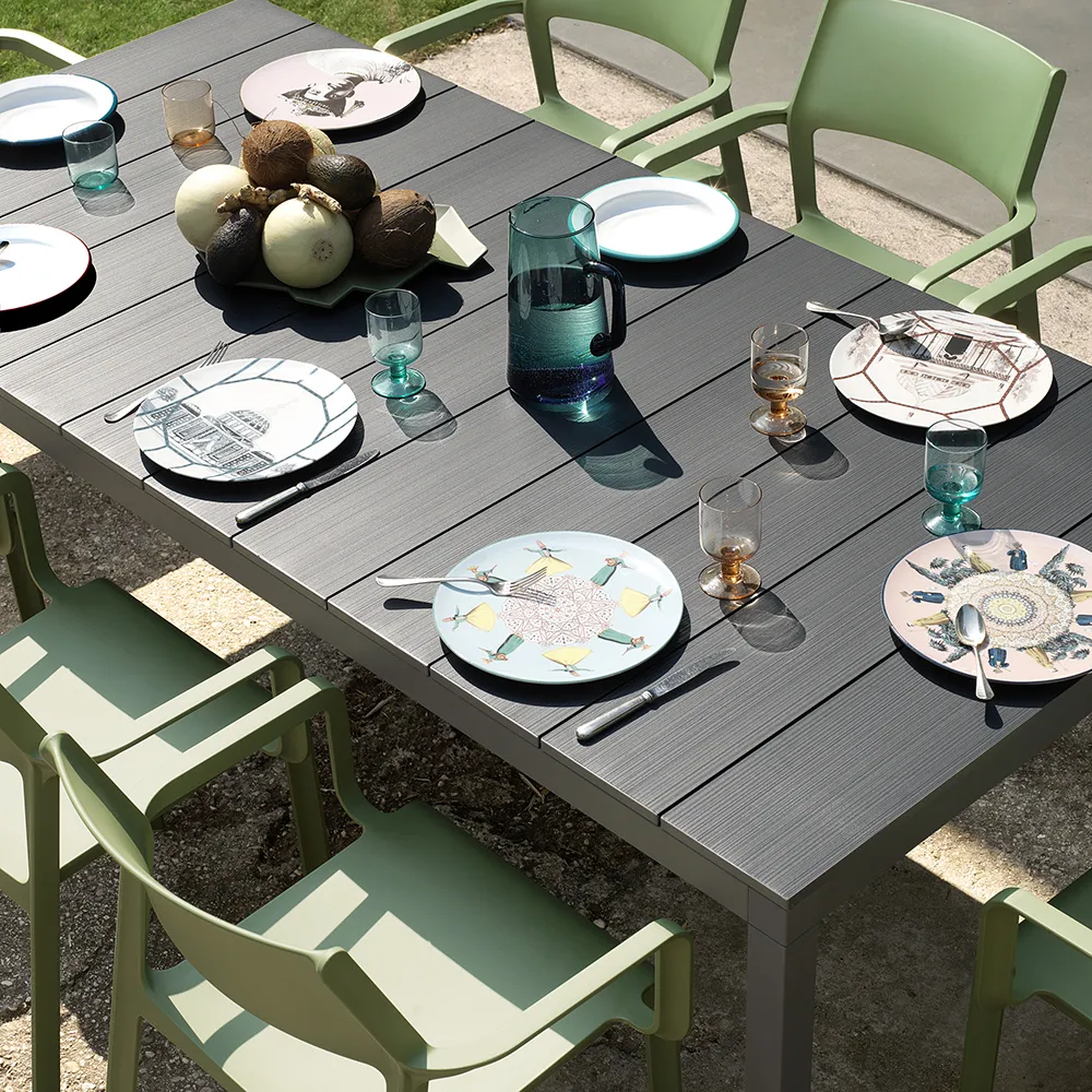 Rio Alu Spisebord 140//210x85 cm Anthracite