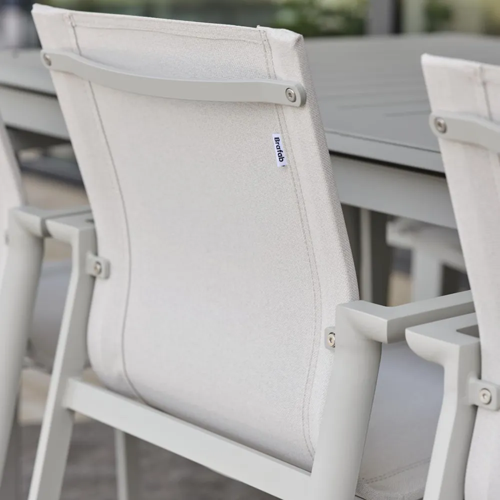 Delia Stabelstol Light Grey/Textilene