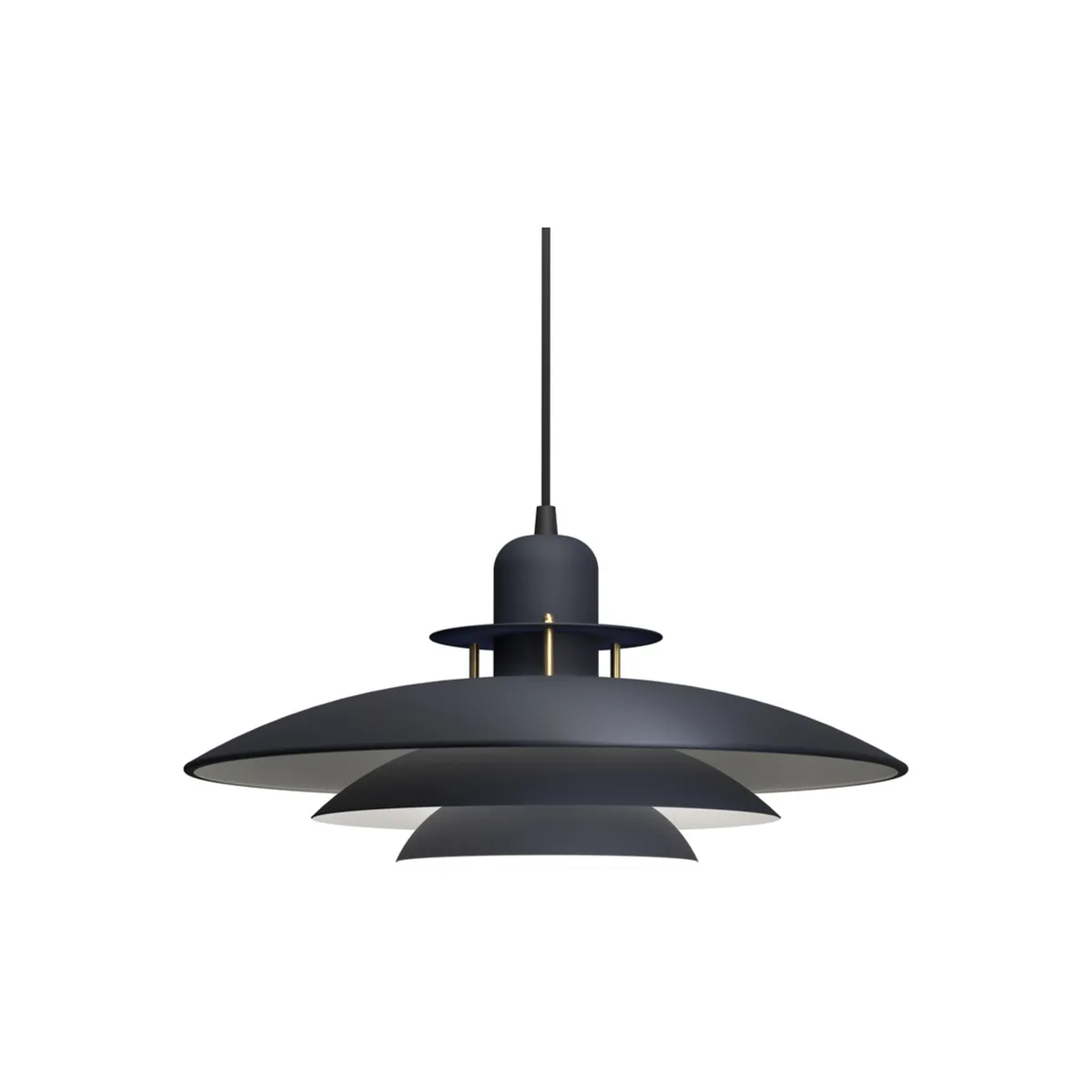Primus I loftpendel Ø43xH20 cm metal mørk denim/messing