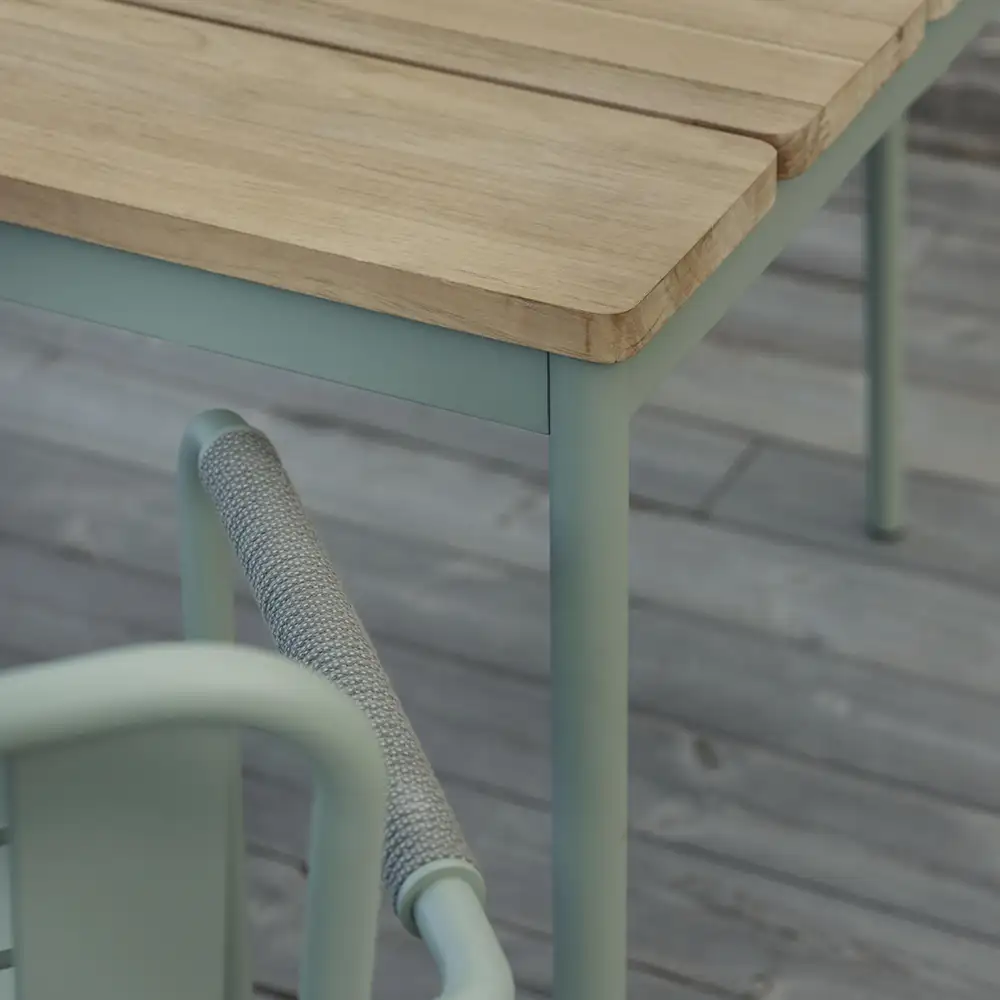 Nox Spisebord 90x240 cm Grøn/Teak Brafab