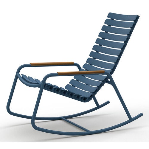 Reclips gyngestol blå aluminium bambus