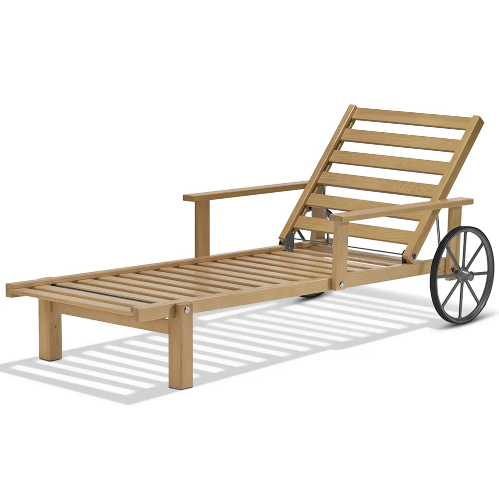 Solseng med armlæn teak 