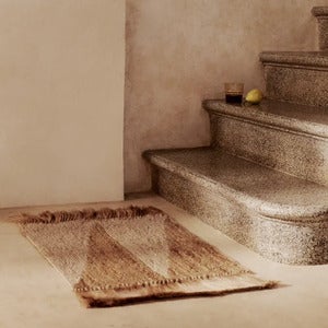 Studie tæppe 50 x 70 cm - Natur/Off-white