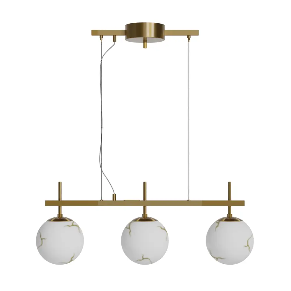 By Rydéns Bellagio loftlampe 3-lite Messing-hvid