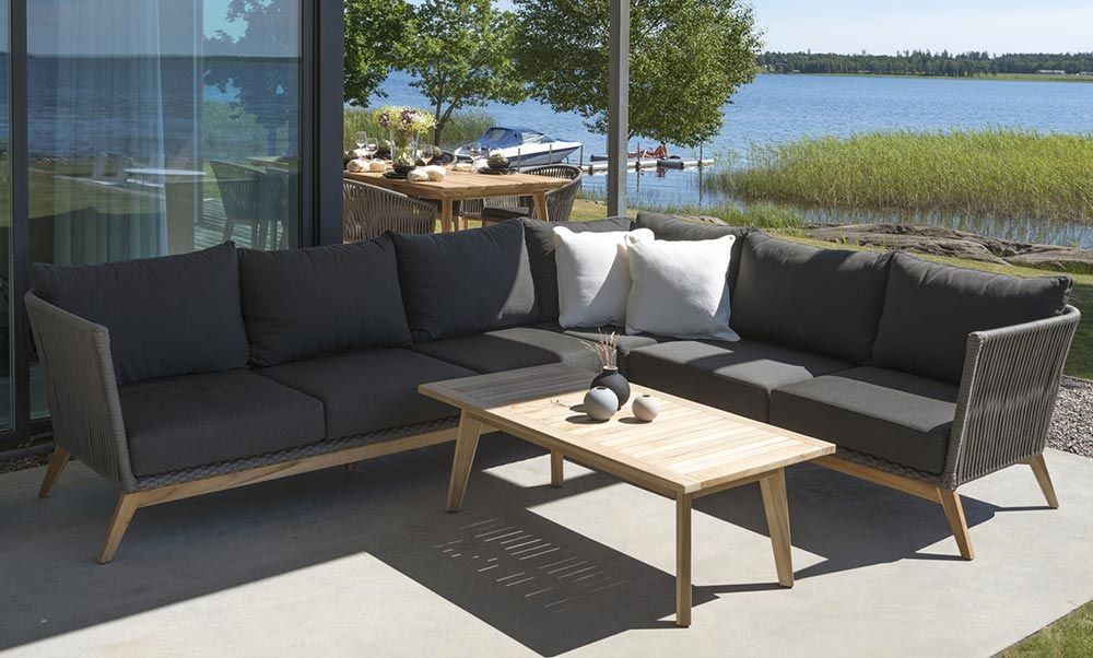 Himmelsnäs Hjørnesofa Teak / Mørkegrå 