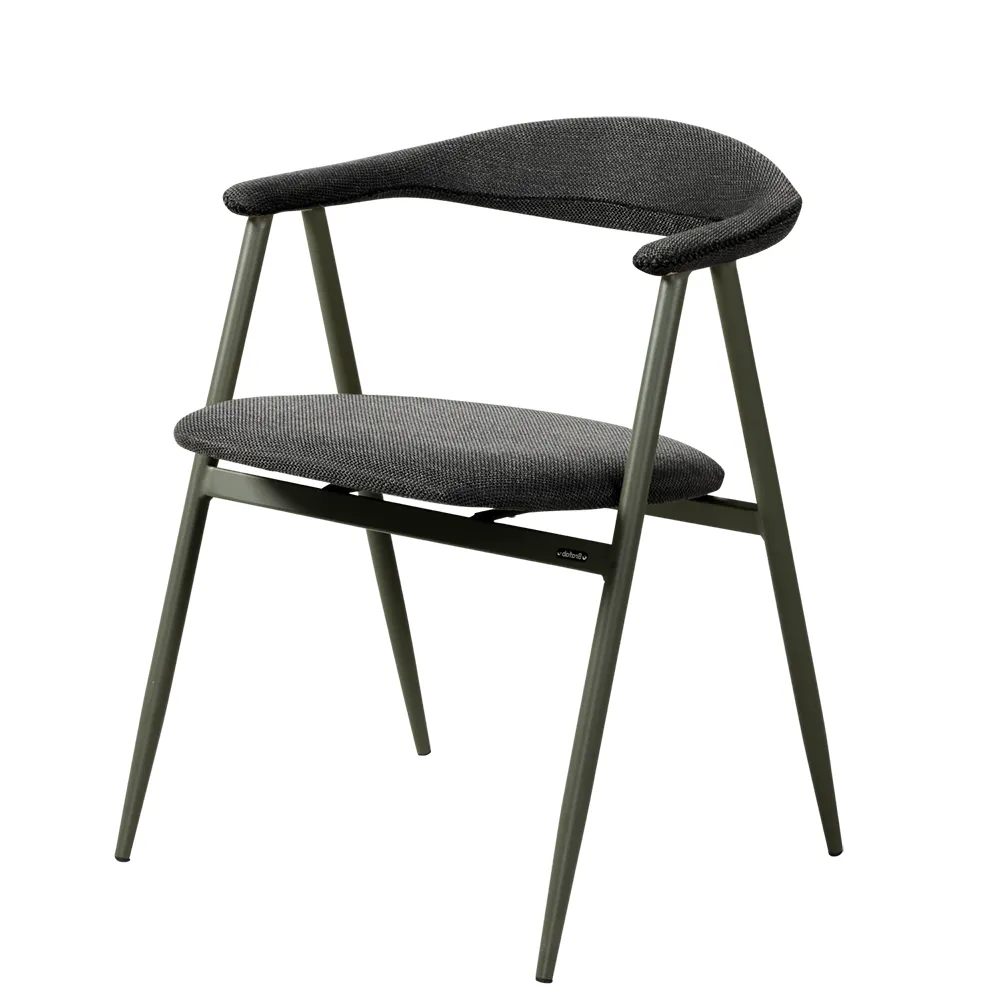 Stol med armlæn Black Barley/Nordic Green