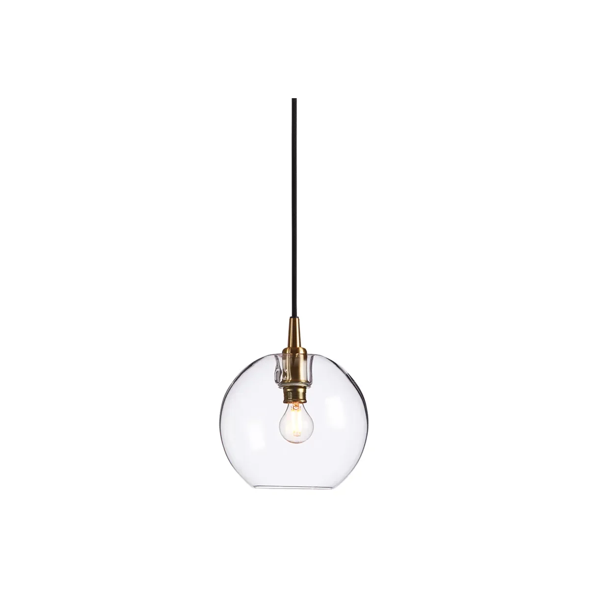 Gloria loftpendel Ø19 cm metal/glas messing/klarglas