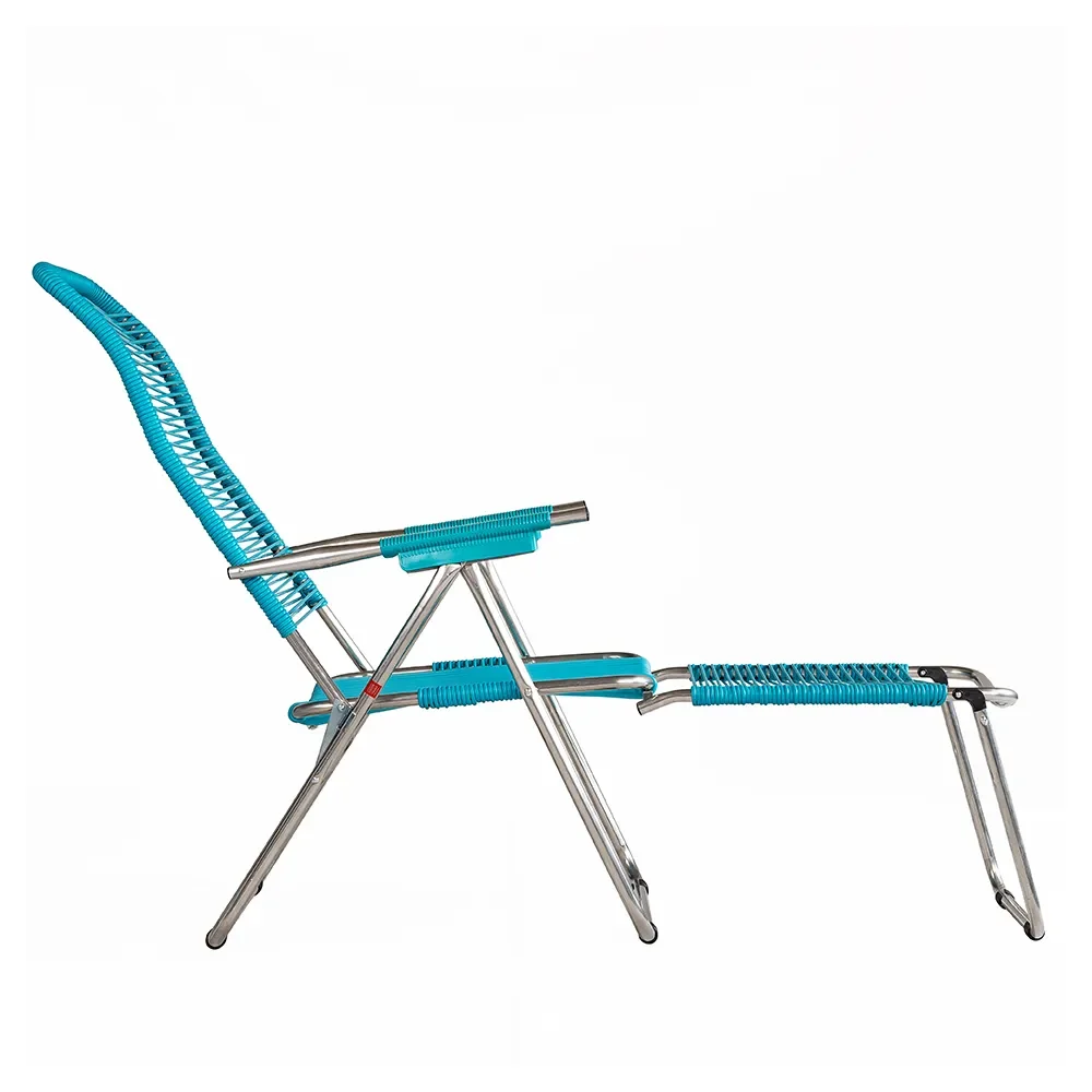 Spaghetti solstol i turquoise aluminium