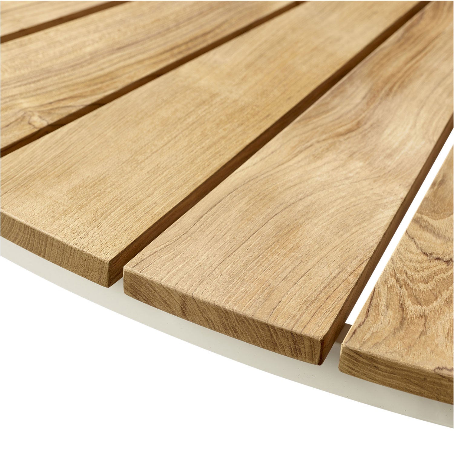 Hard & Ellen 80 cm Cafébord hvid/teaktræ 