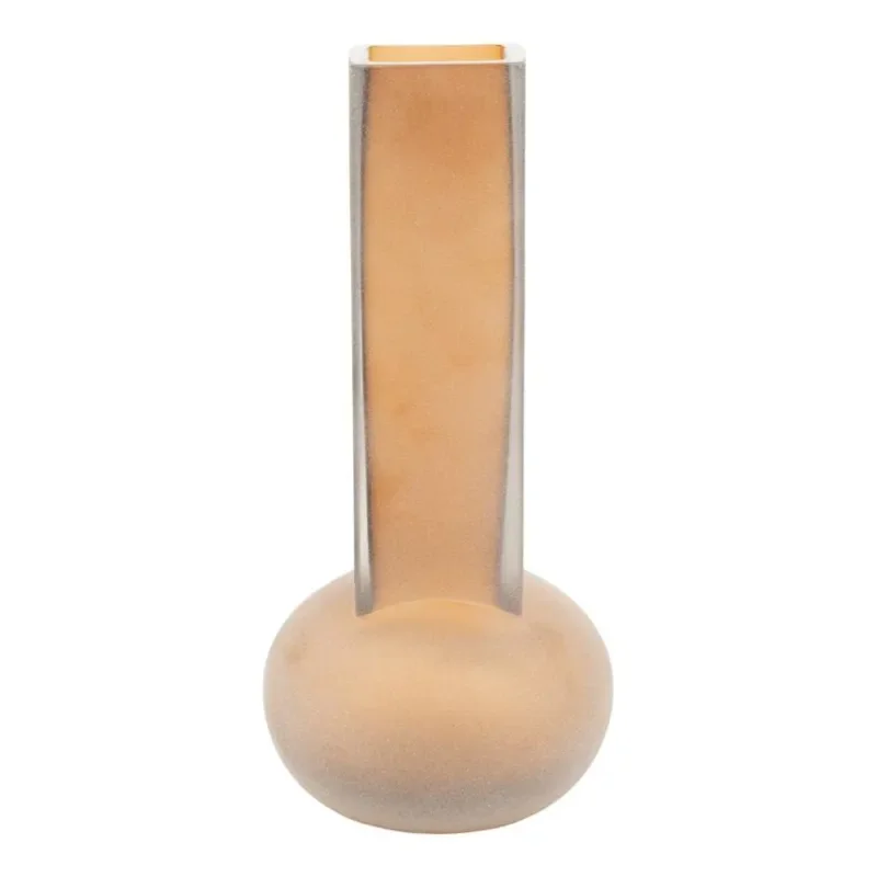 Vea 2 vase 11x11x24,5 cm glas brun