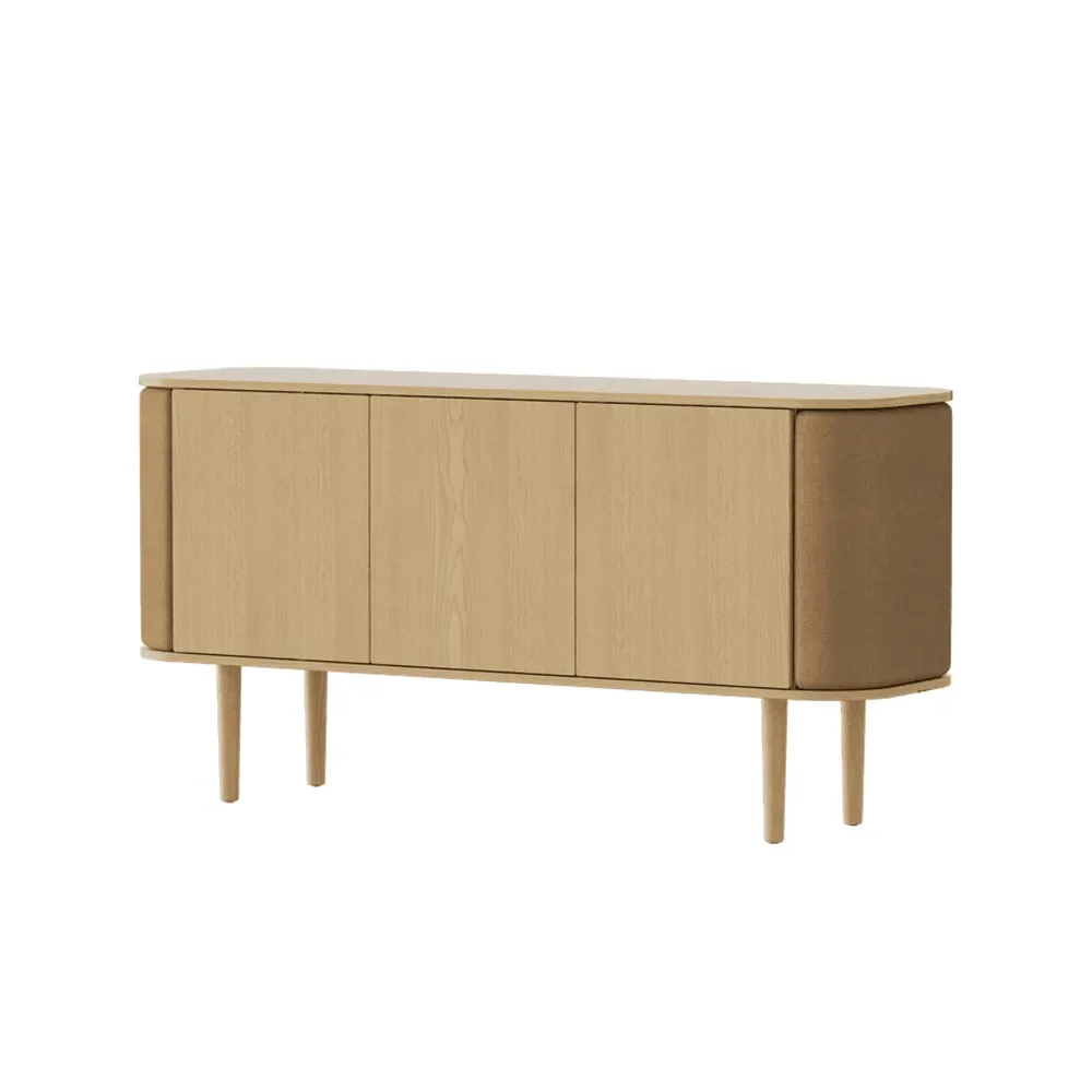  Treasures skab med 3 låger Eg/Brown faux leather