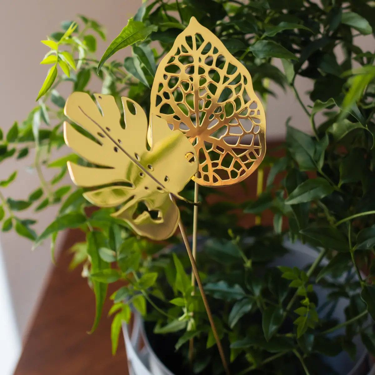 Brass Leaves Water dekorationsblade messing