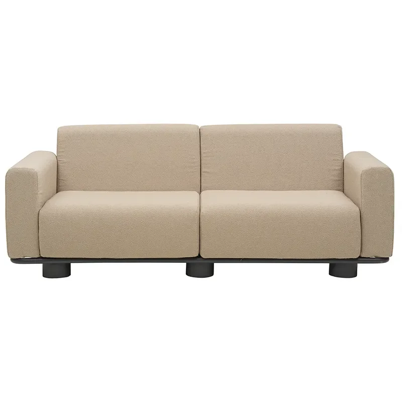 Bolster sofa Antracit / Teddy Beige