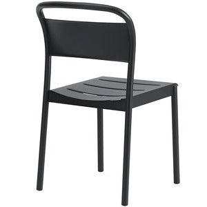 Linear Steel Spisebordsstol Anthracite Black 