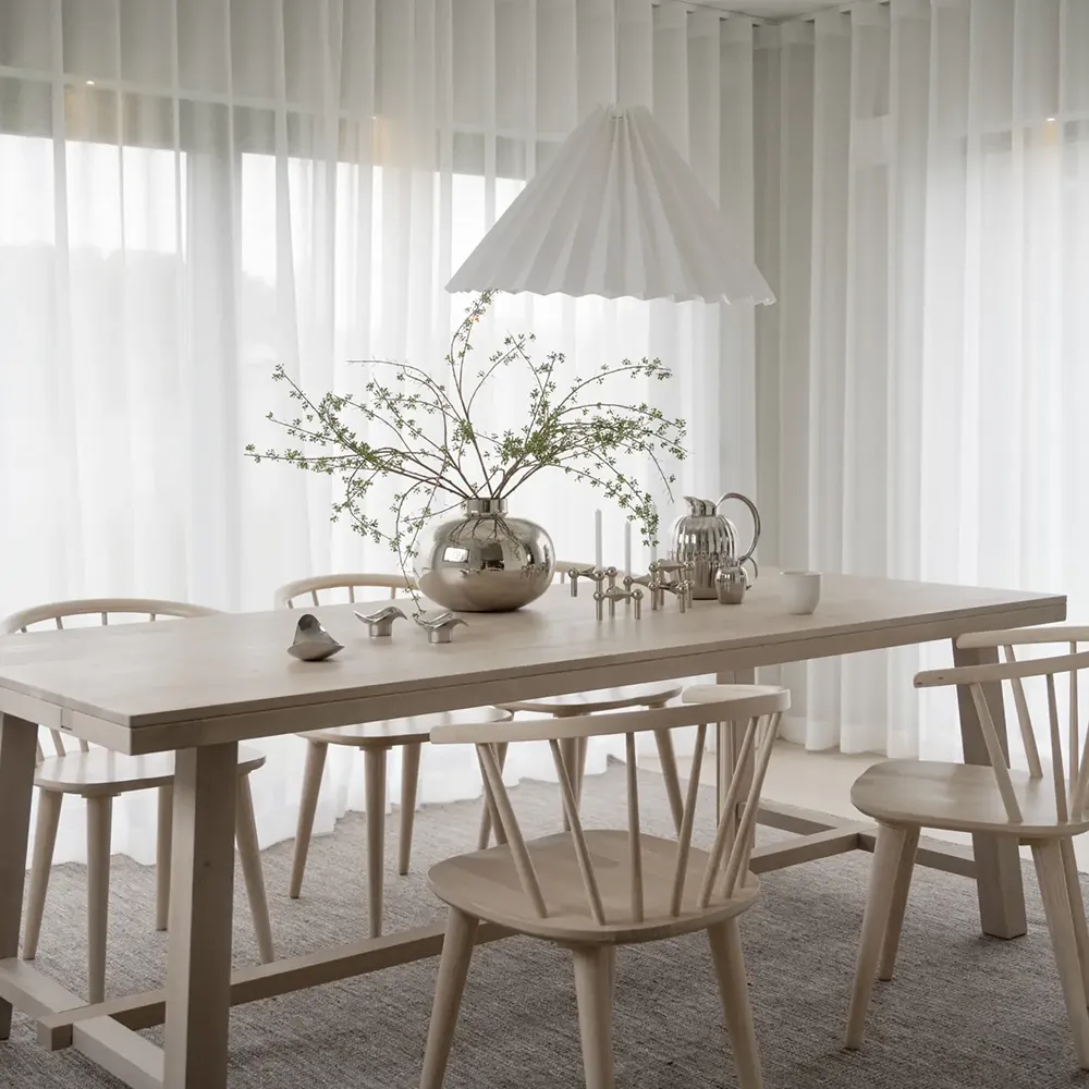 Carmen spisebordsstol hvidt pigmenteret