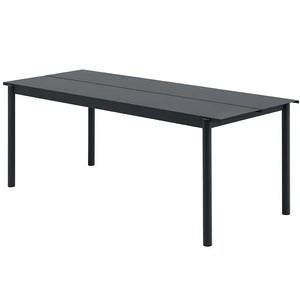 Linear Steel Spisebord 200X75 cm Anthracite Black 