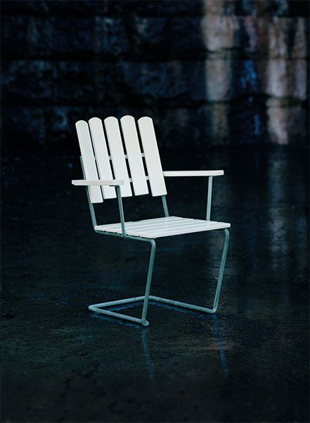 Spisebordssæt 9A & A2 Hvid Grythyttan Stålmöbler