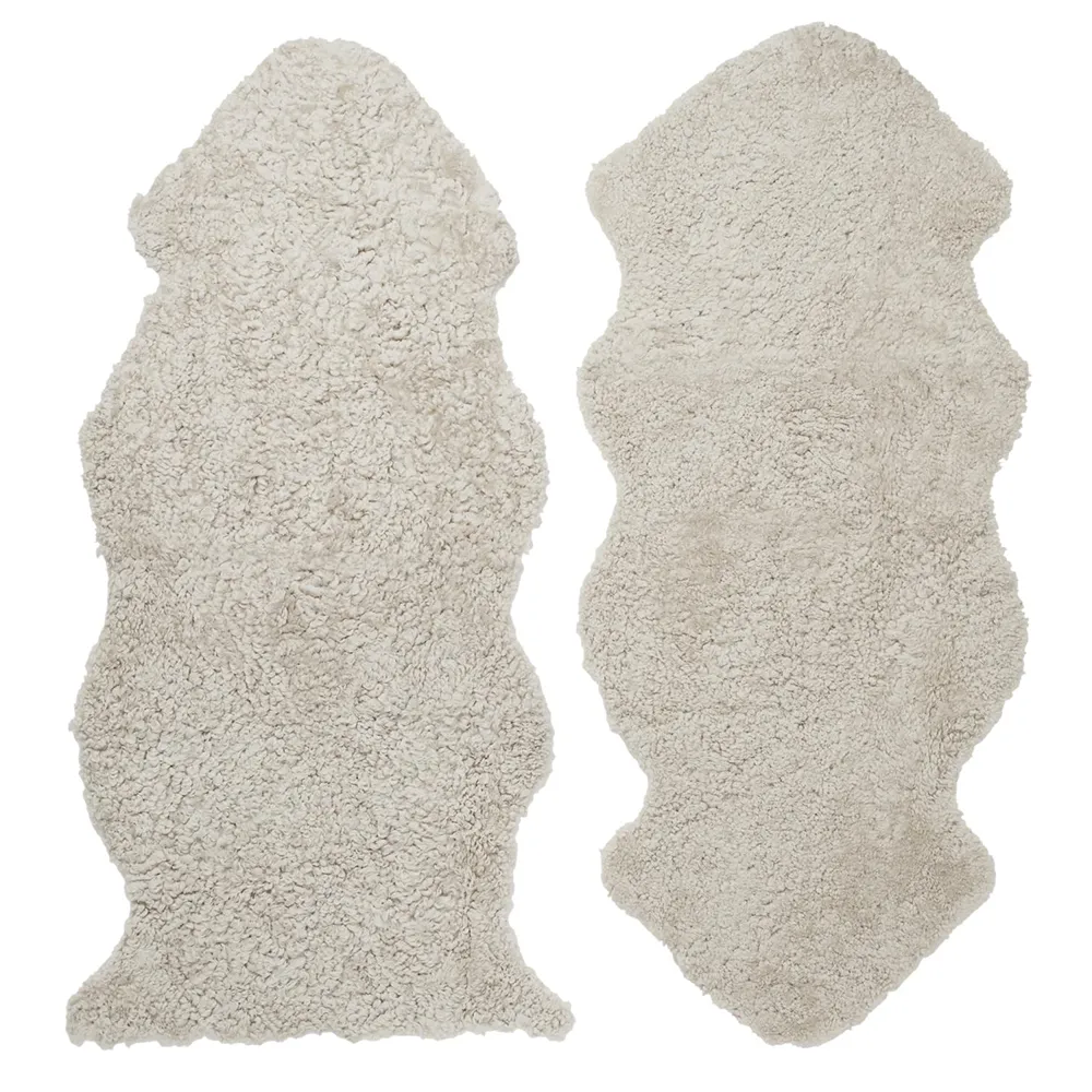 Skinnwille, Curly 1,5 fåreskind Sand