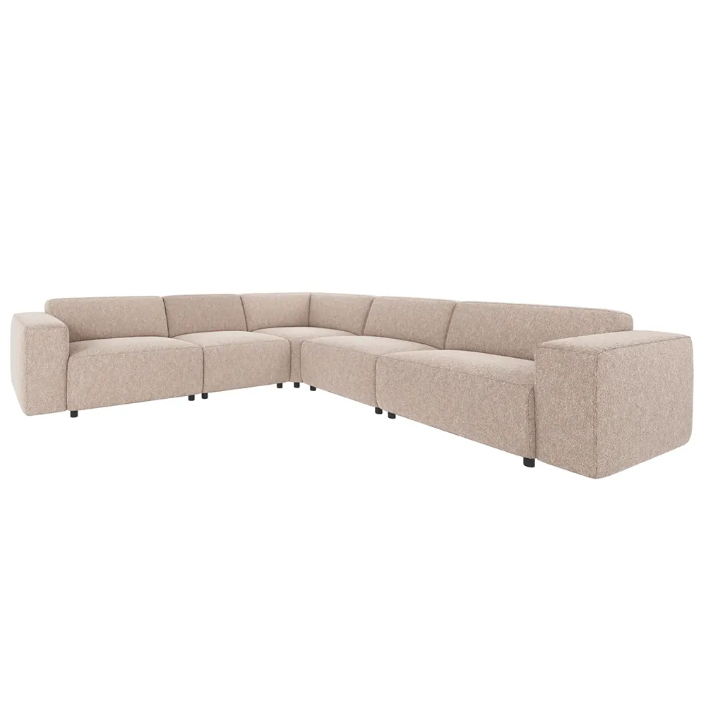 Willard hjørnesofa 3+3-sæders stof Alice lys beige