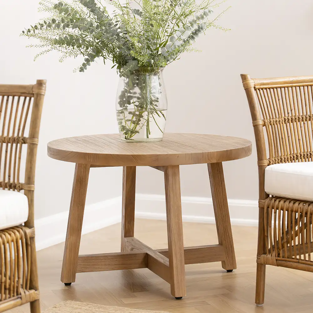 Aksel sofabord Ø75 cm teak