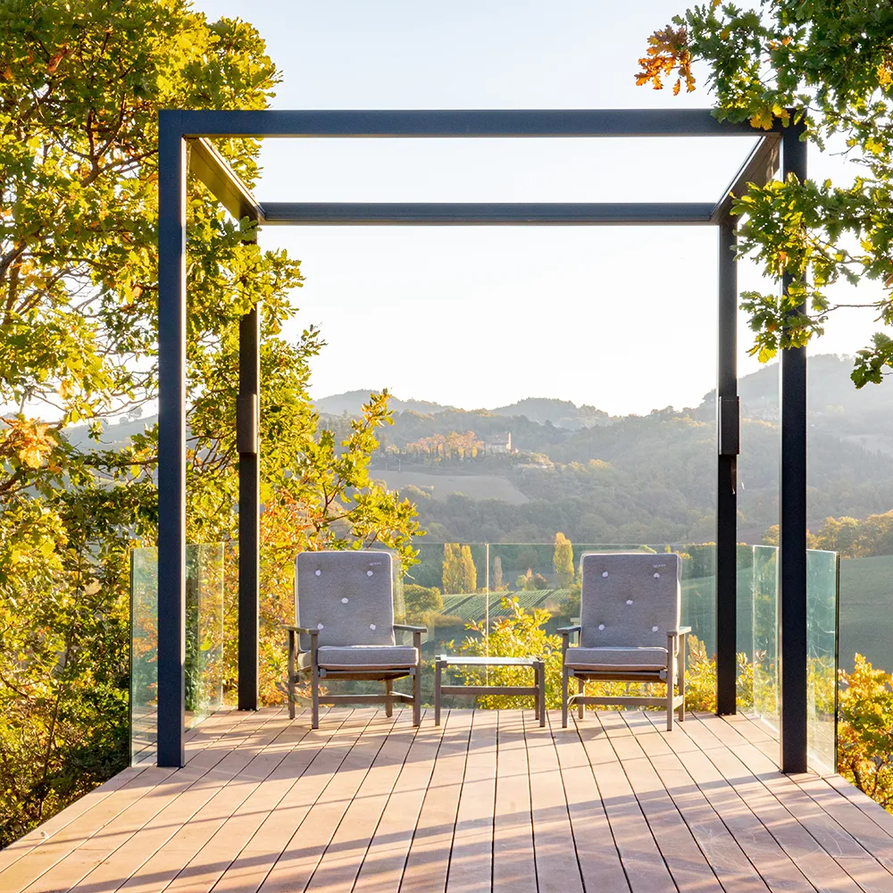 Lænestol aluminium grå 